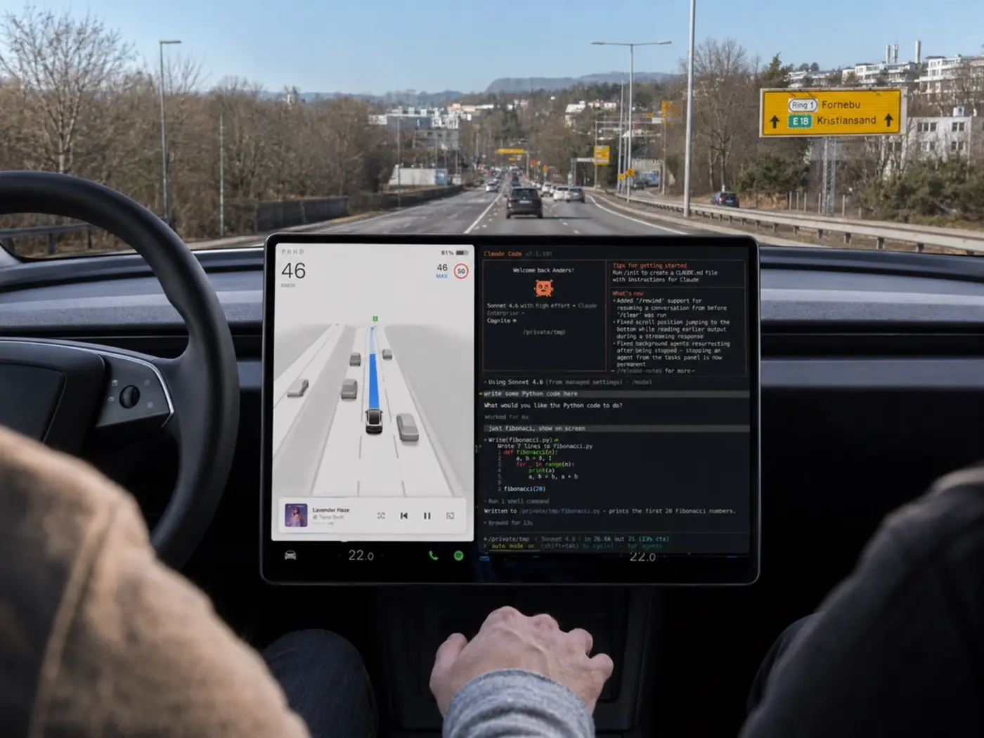 show hn control claude code from your teslax27s screen