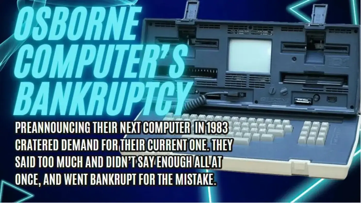 osborne computerx27s bankruptcy and the osborne effect