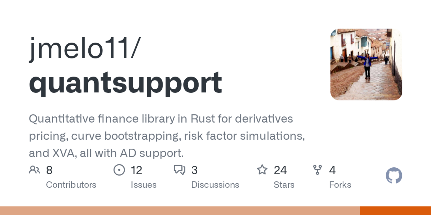 show hn quantsupport a rustbased quant library