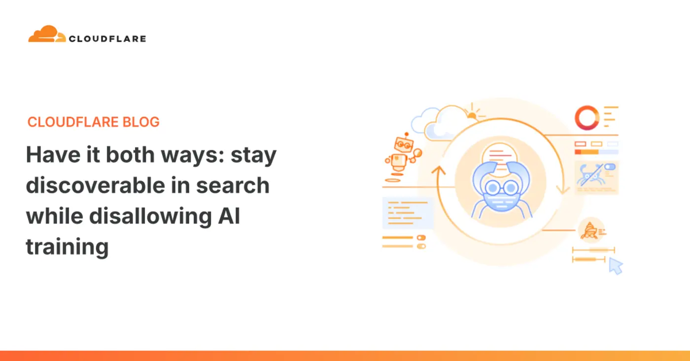 stay discoverable in search while disallowing ai training