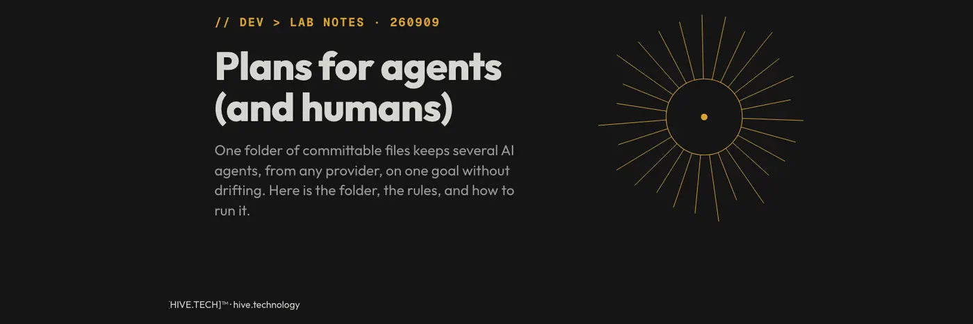 plans for agents and humans