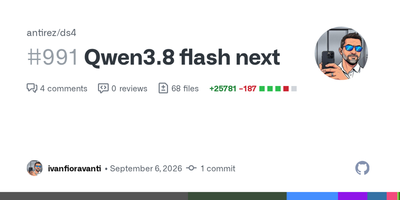 dwarf star support for qwen38 flash next