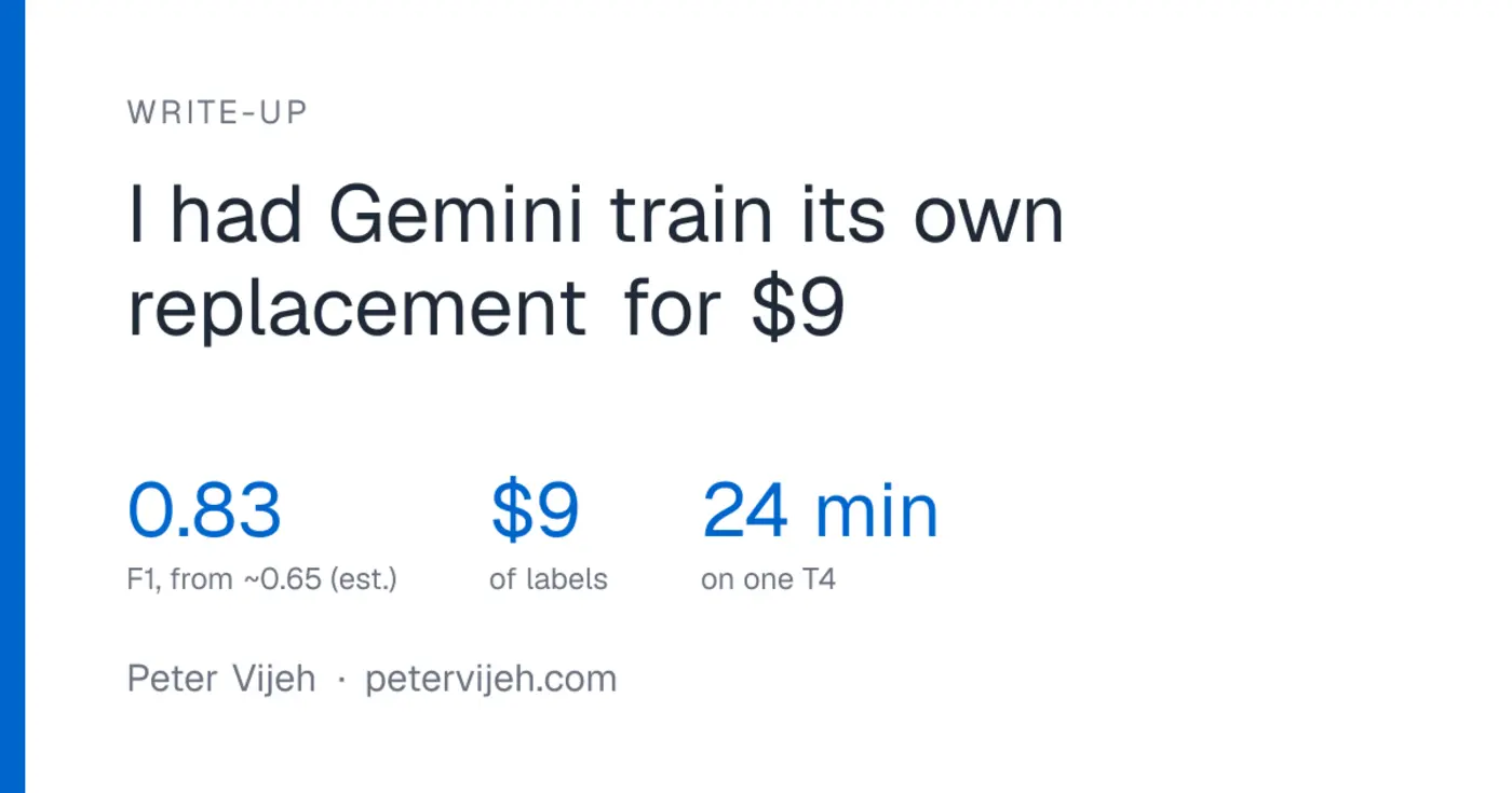 i had gemini train its own replacement for 9