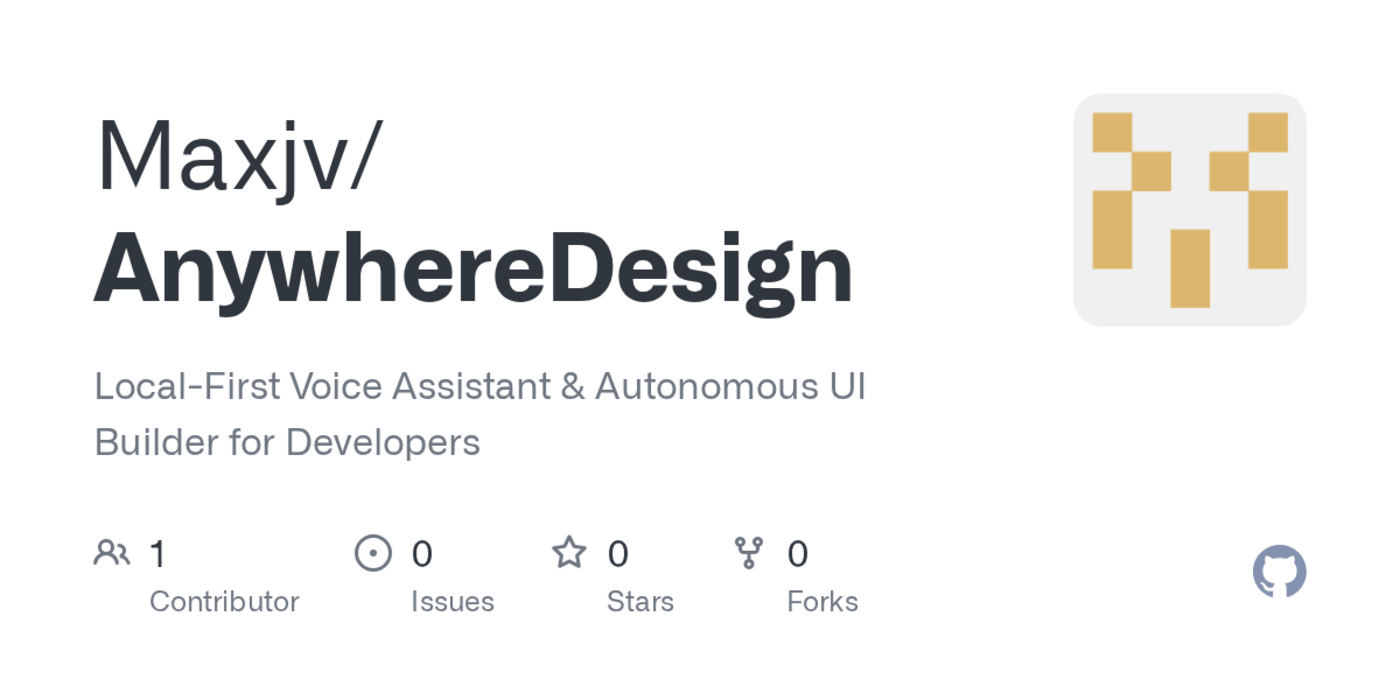 anywheredesign localfirst voice cockpit for react