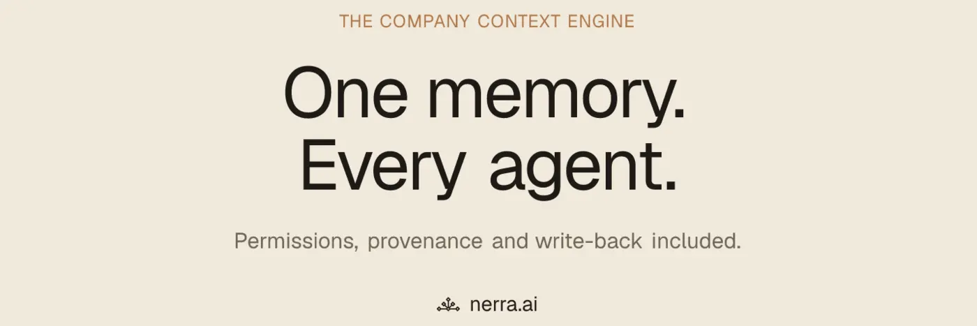 nerra a company context engine that powers agents with live business context
