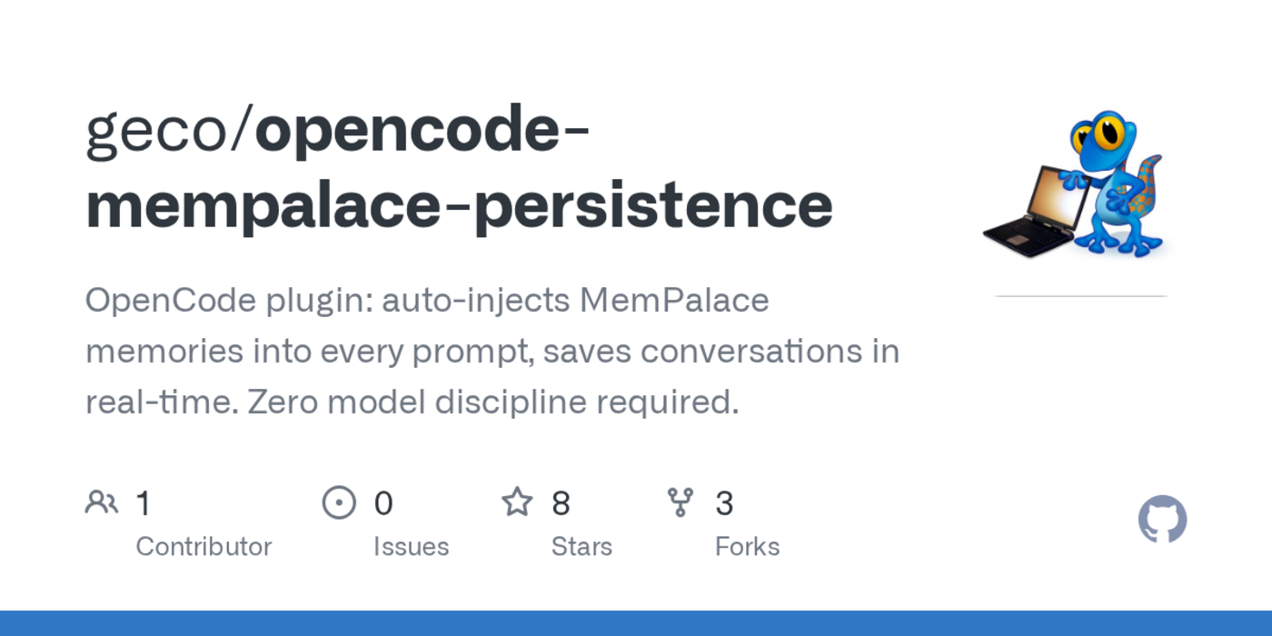 show hn infinite memory for opencode sessions mempalace plugin