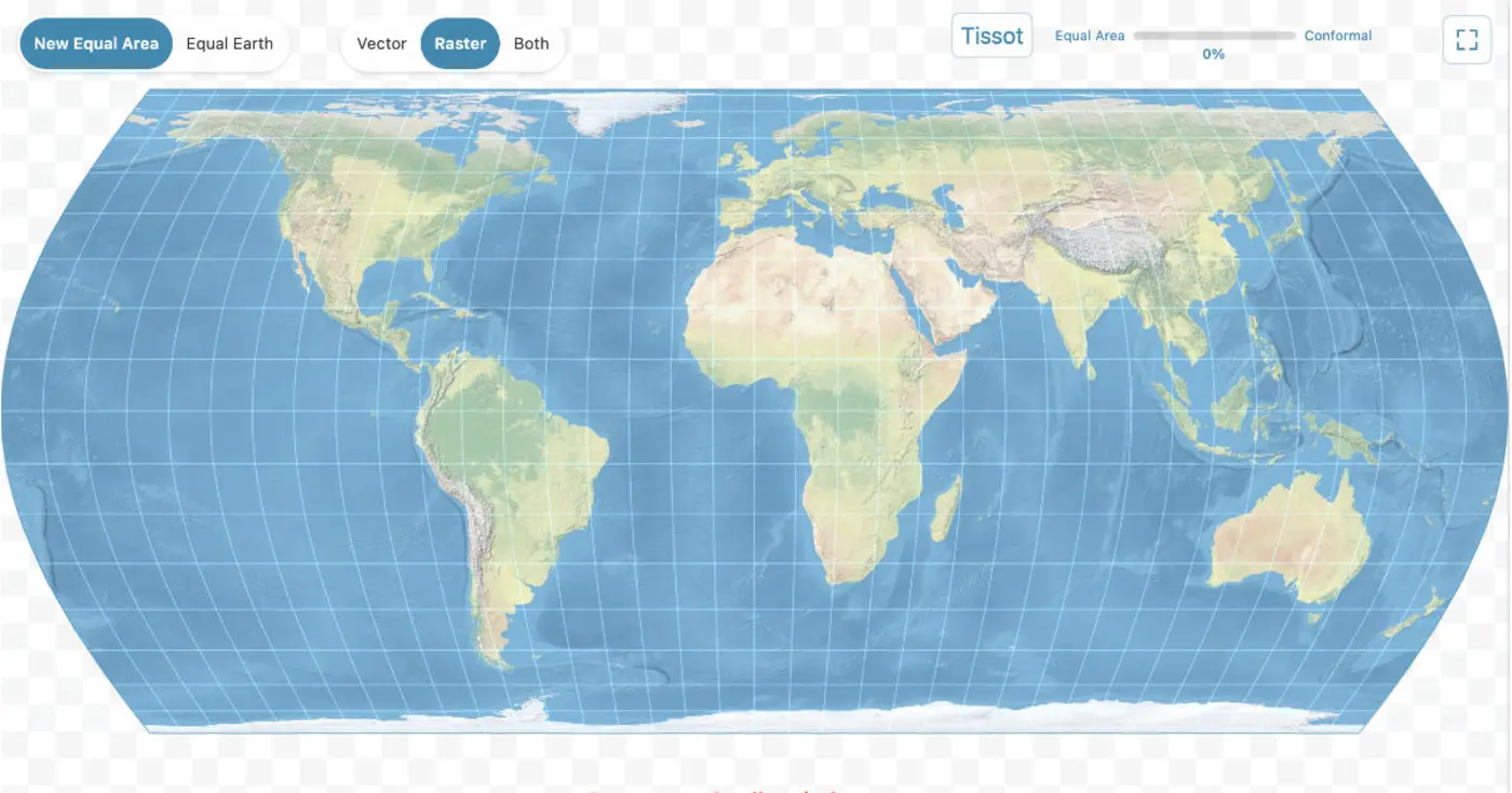 a new equalarea map for interactive computer use