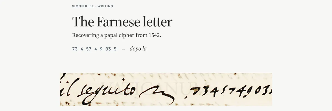 a 1542 papal cipher cracked with simulated annealing