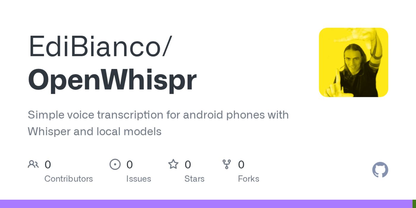 openwispr a free opensource pushtotalk ai dictation app for android