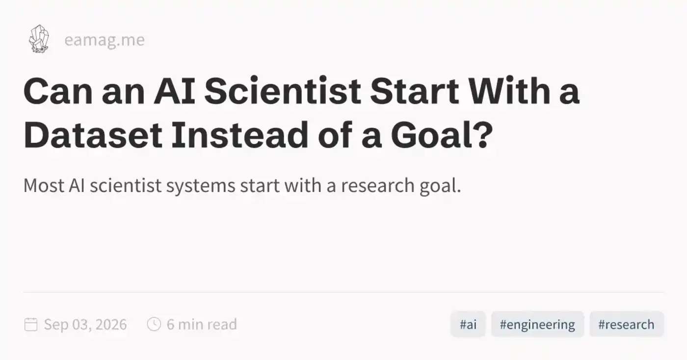 can an ai scientist start with a dataset instead of a goal