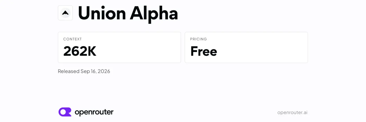 union alpha is a multimodal model built for research coding agentic workflows