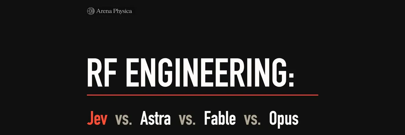 show hn jev beats astra fable opus at rf engineering task