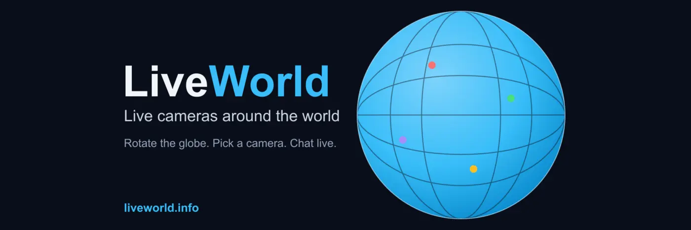 show hn liveworld every 247 youtube live camera on one globe