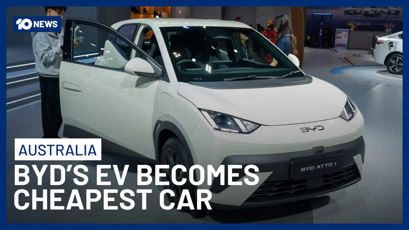 byd slashes price of electric car and becomes cheapest in australia video