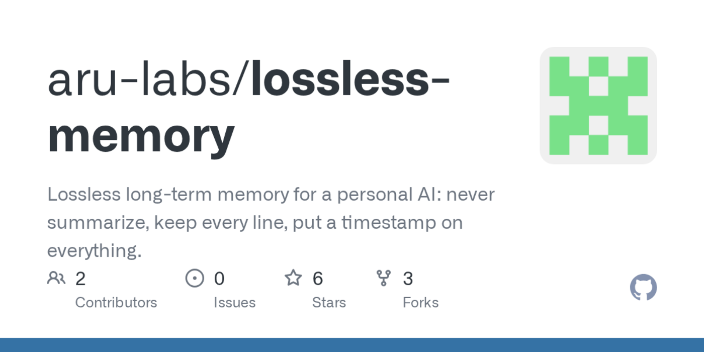 show hn losslessmemory a personal ai memory that never summarizes