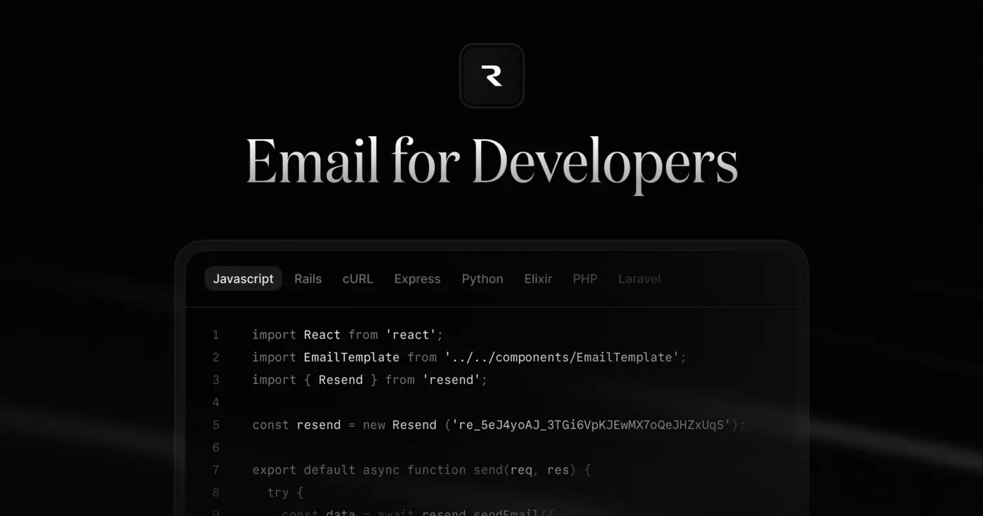 resend email for developers