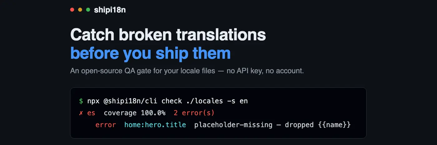 i scanned 64 opensource repos for broken translation placeholders 21 ship one