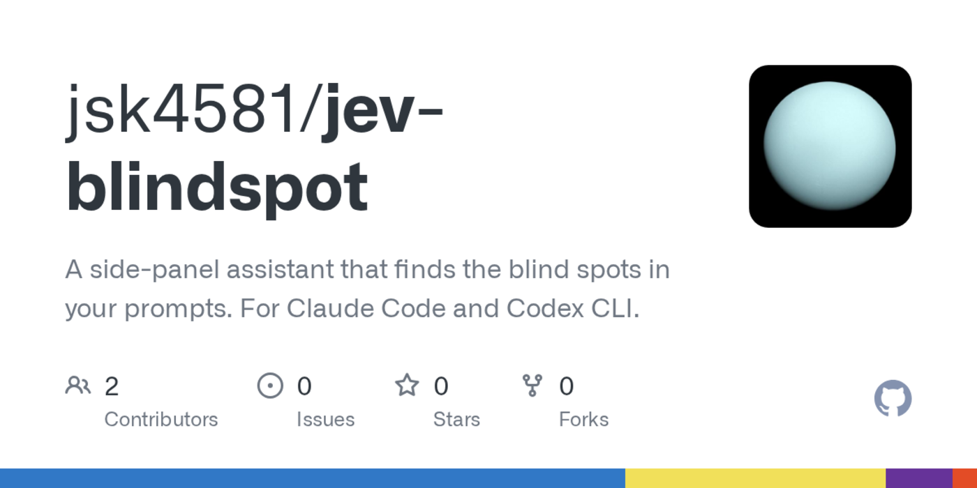 jevblindspot find the blind spots in the prompt you just sent