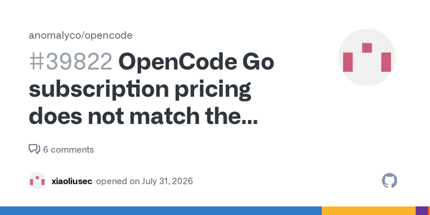 opencode removed usage transparency after a billing bug was reported