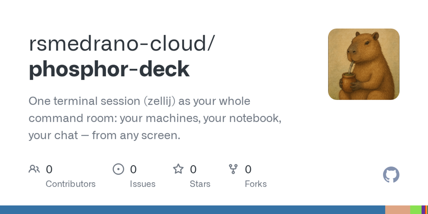 phosphor deck one zellij session your phone and laptop share