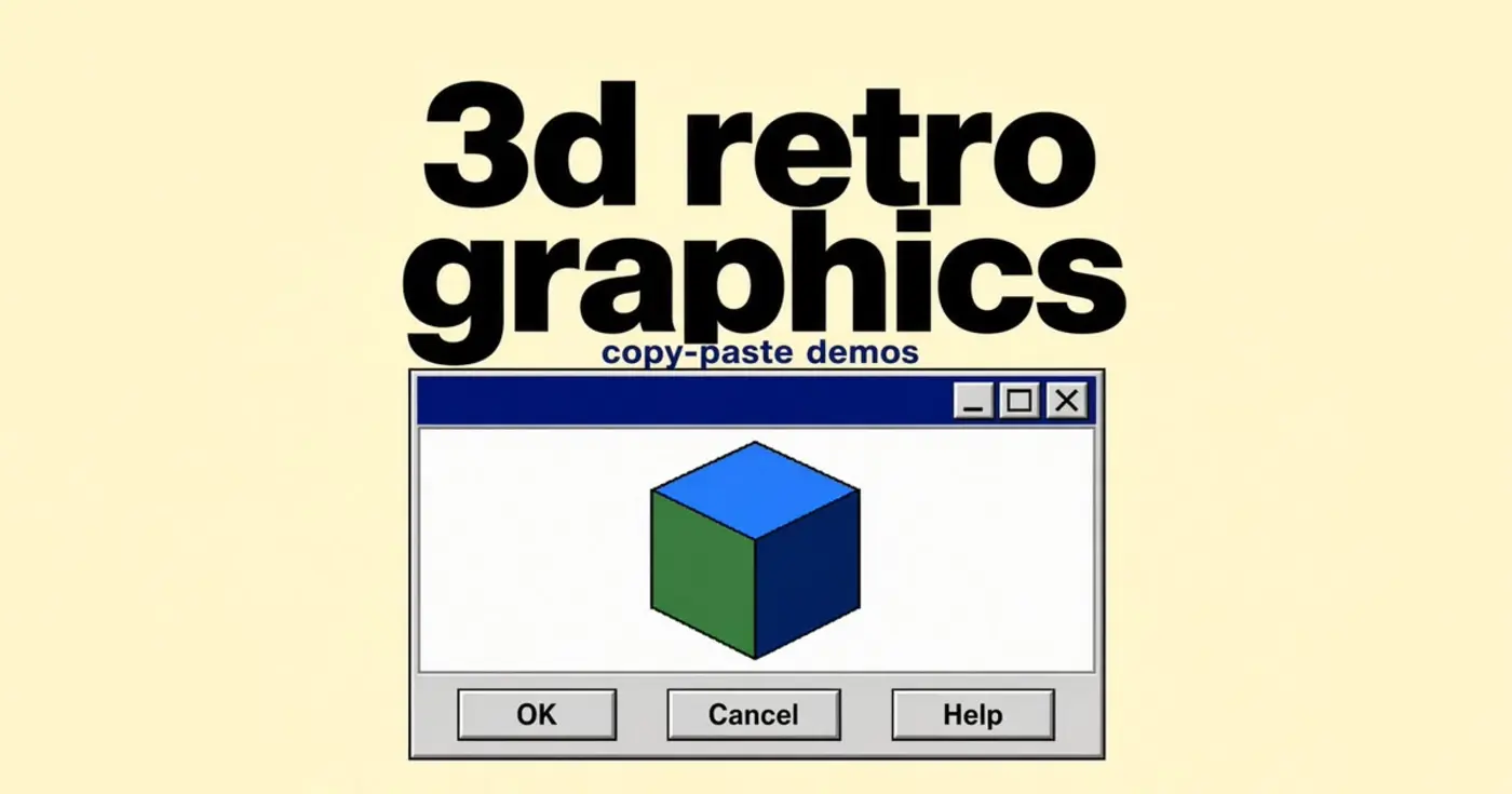 show hn a cc0 museum of retro 3d tricks you can paste into a page