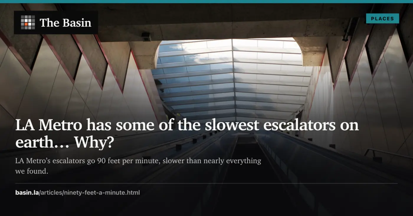 la metro has some of the slowest escalators on earth