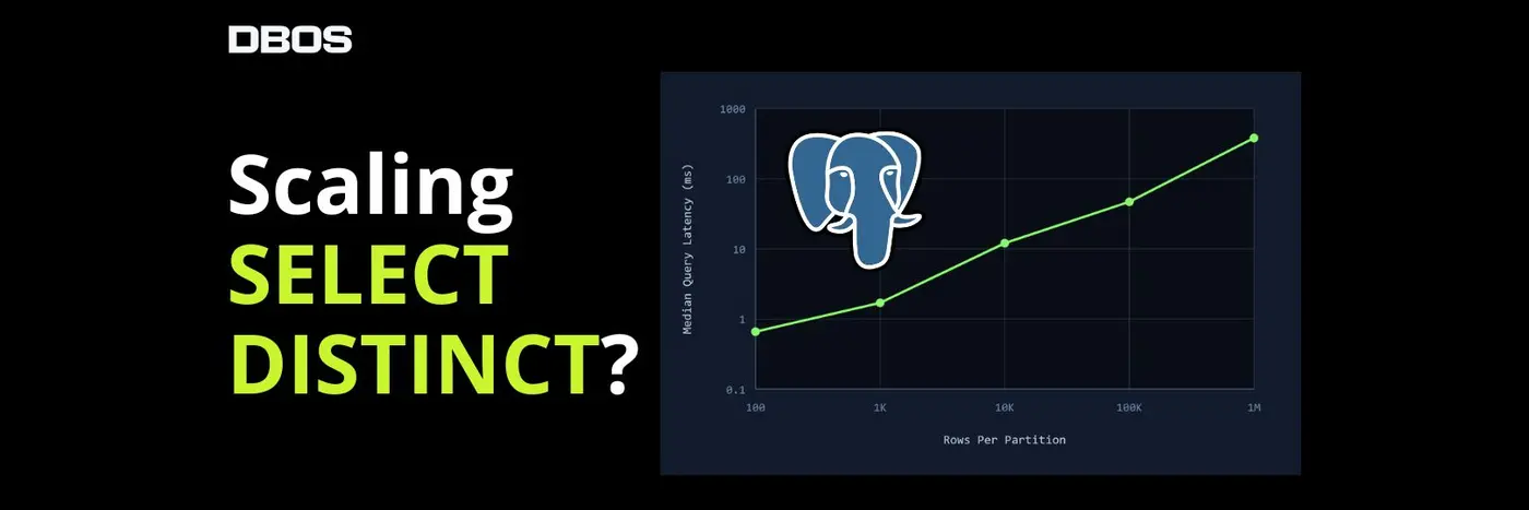 postgres select distinct does not scale