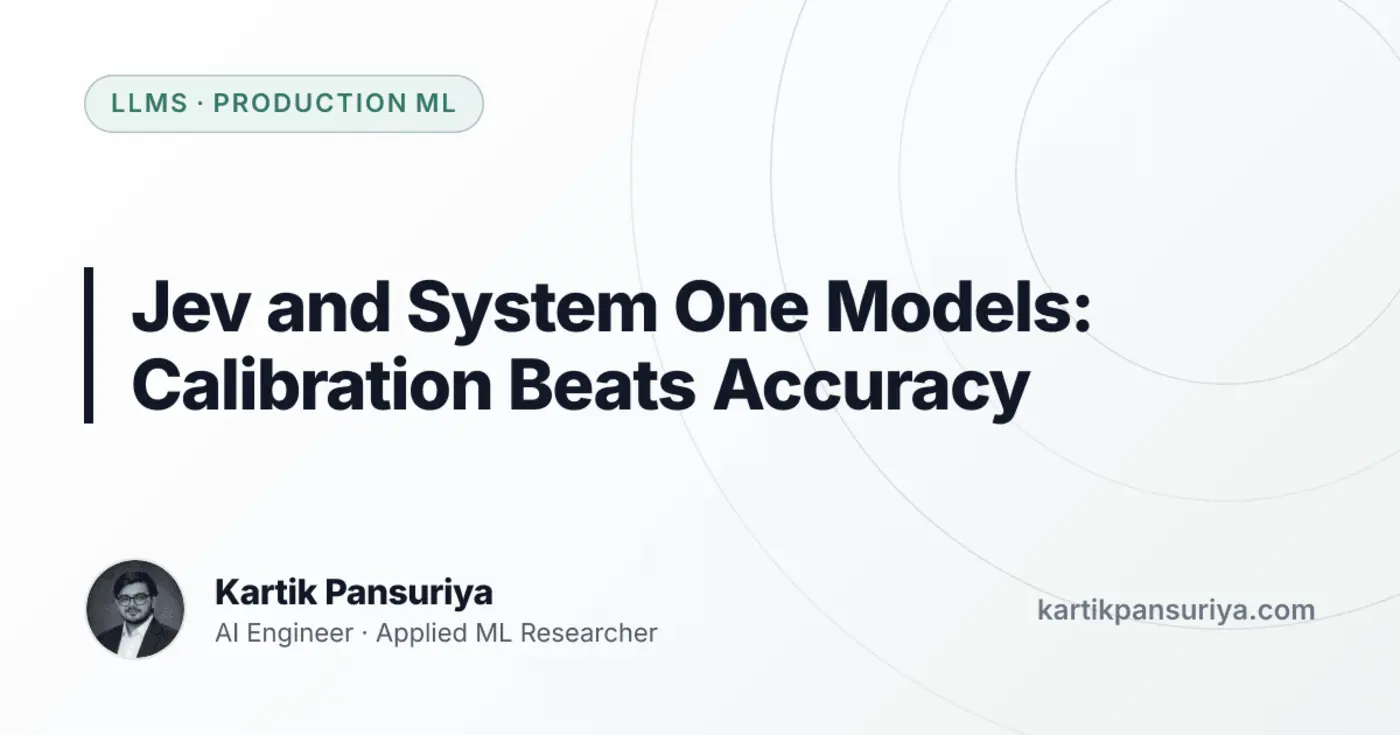 jev and system one models calibration beats accuracy