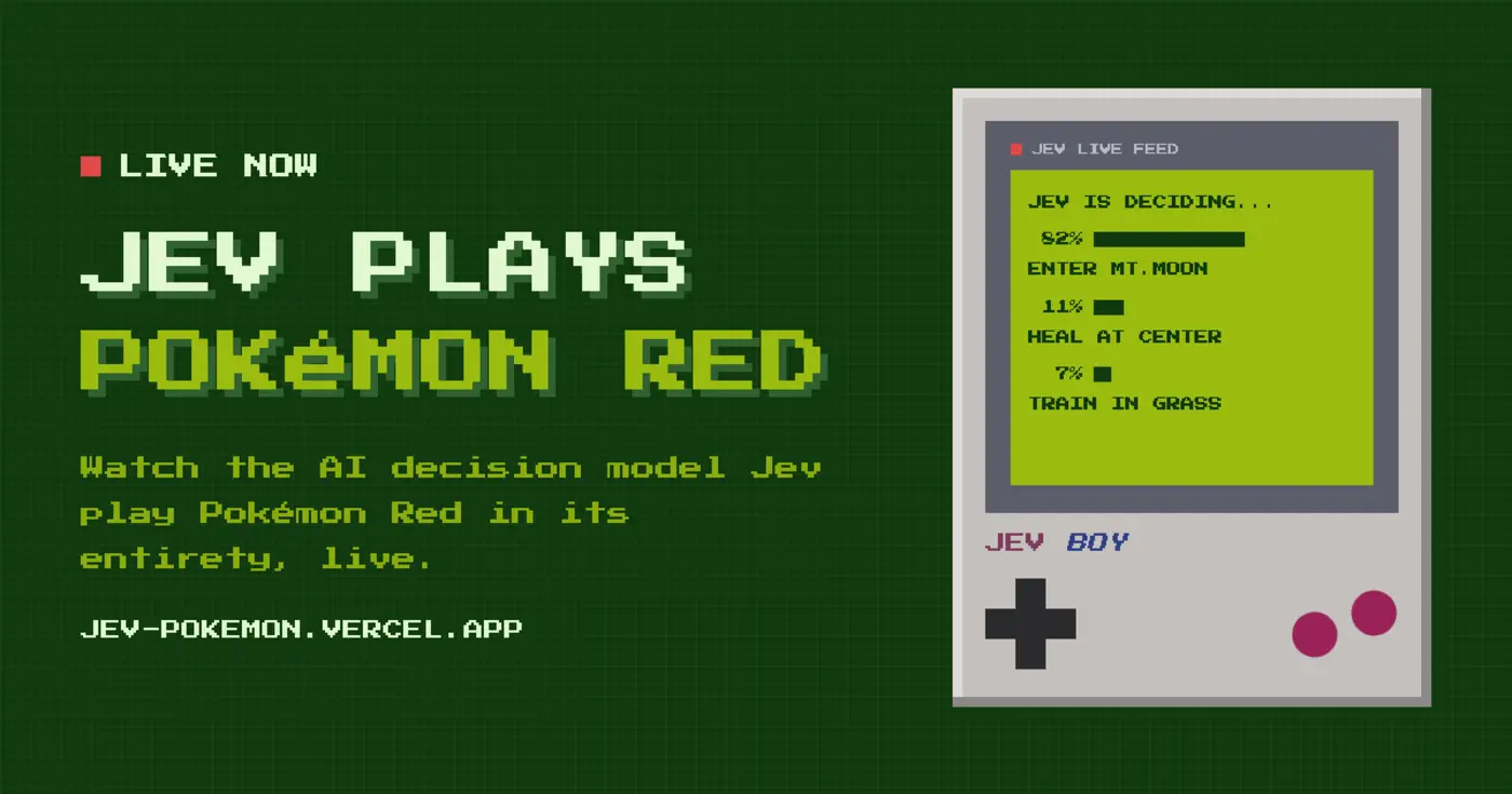 show hn jev plays pokmon red