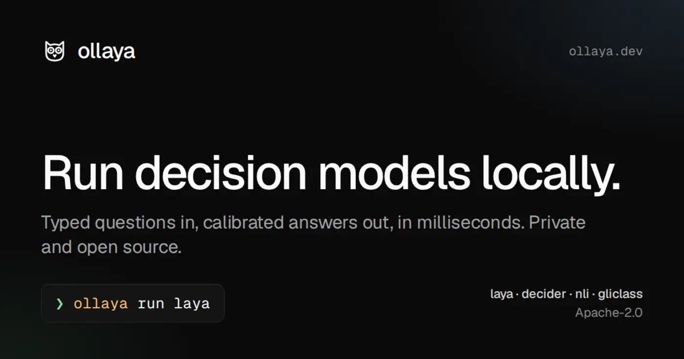 ollaya ollama for opensource jevstyle decision models