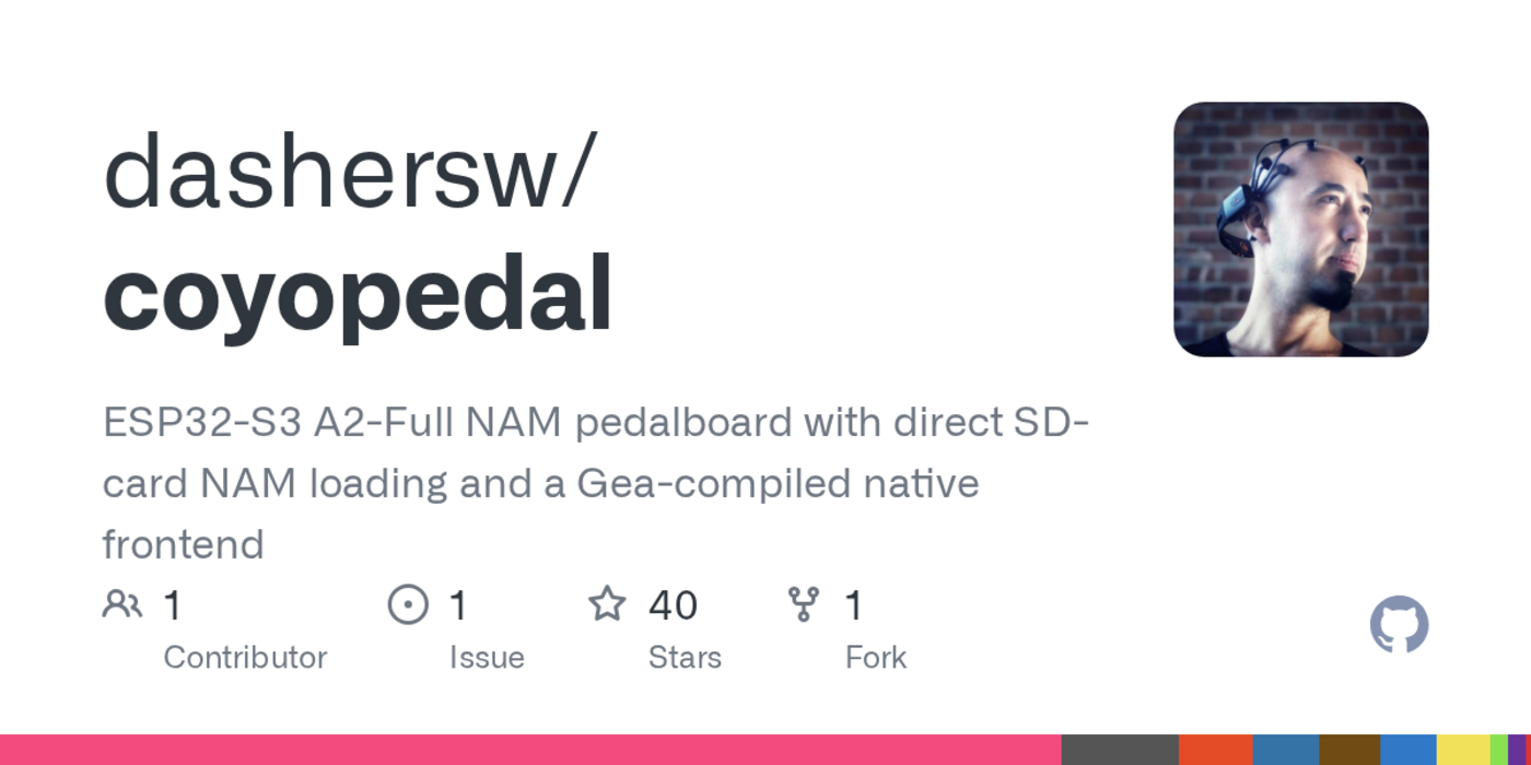 guitar amp and effects pedal built on the waveshare esp32s3touchamoled206