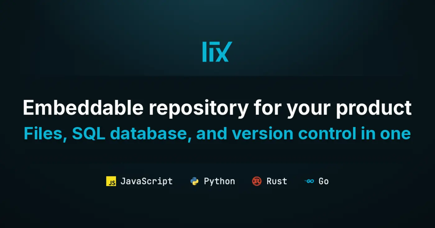lix version control system for files and tables