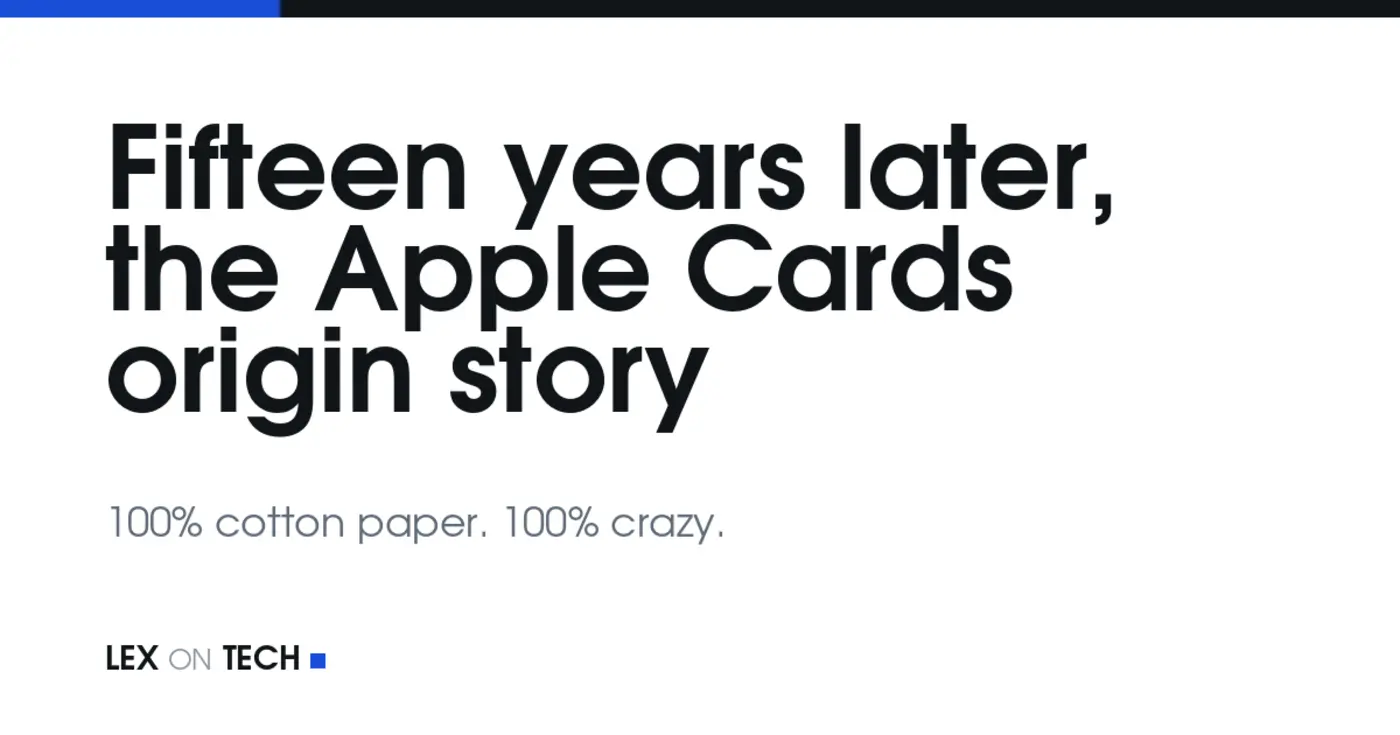 fifteen years later the apple cards origin story
