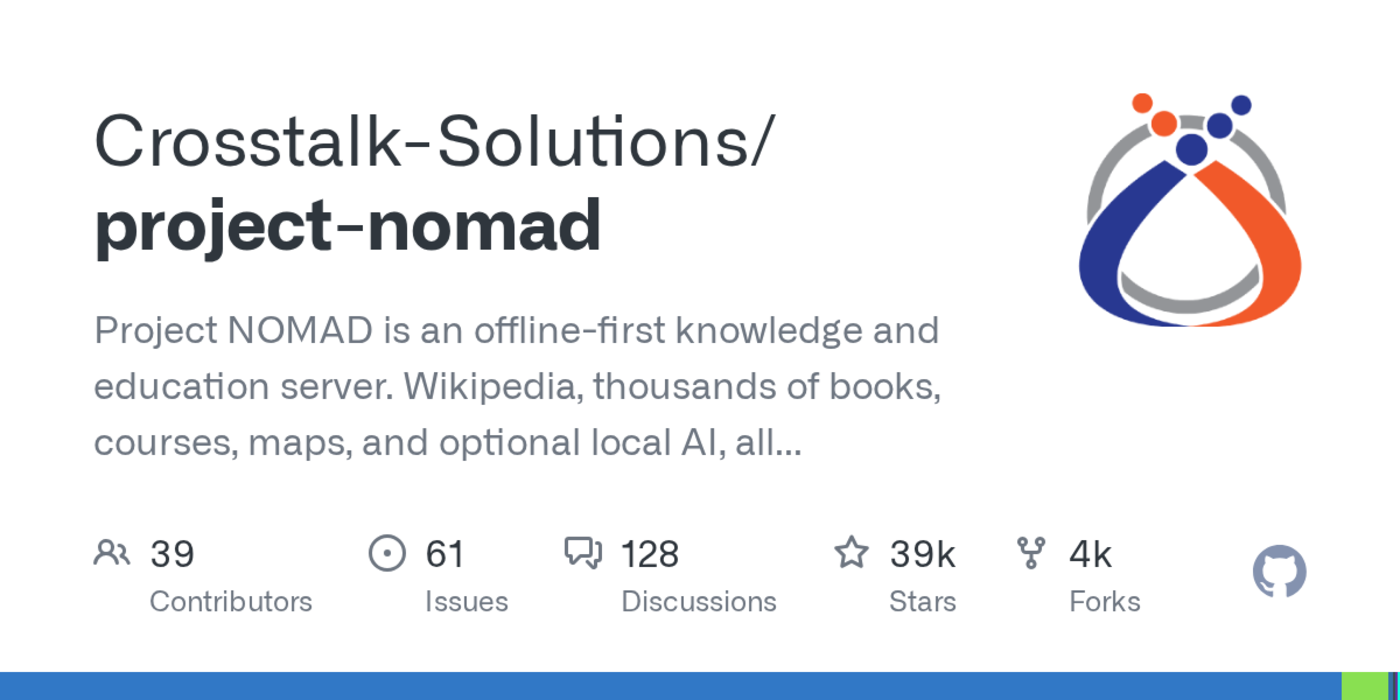 project nomad selfcontained offline knowledge server packed with critical tools