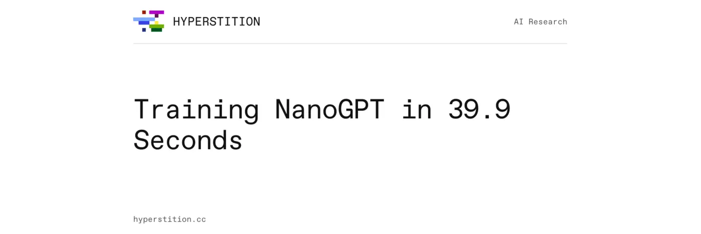 training nanogpt in 399 seconds