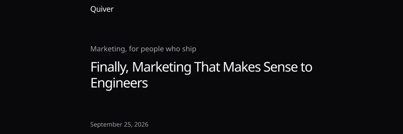 marketing that makes sense to engineers
