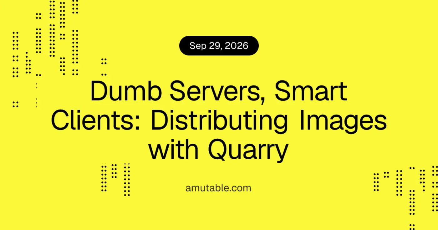 dumb servers smart clients distributing os images with quarry