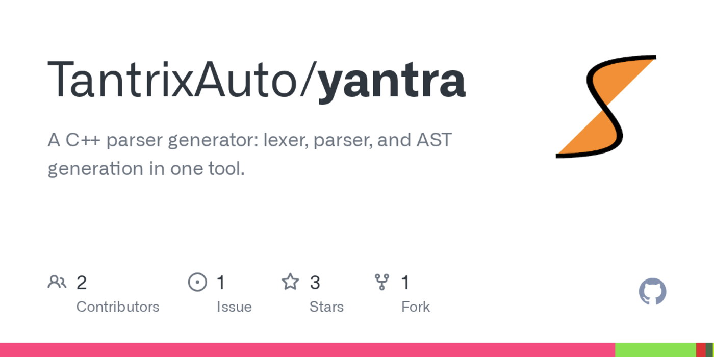 show hn yantra an lalr1 parser generator for c