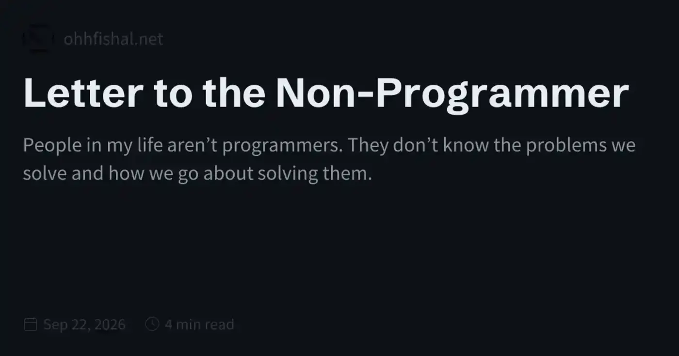 letter to the nonprogrammer