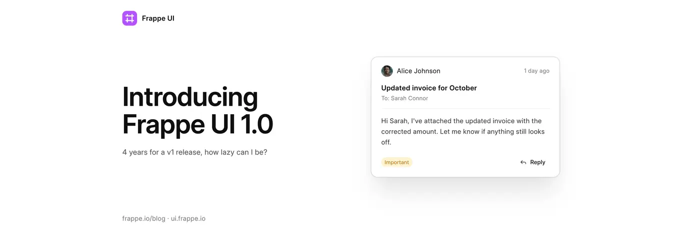frappe ui 10 release