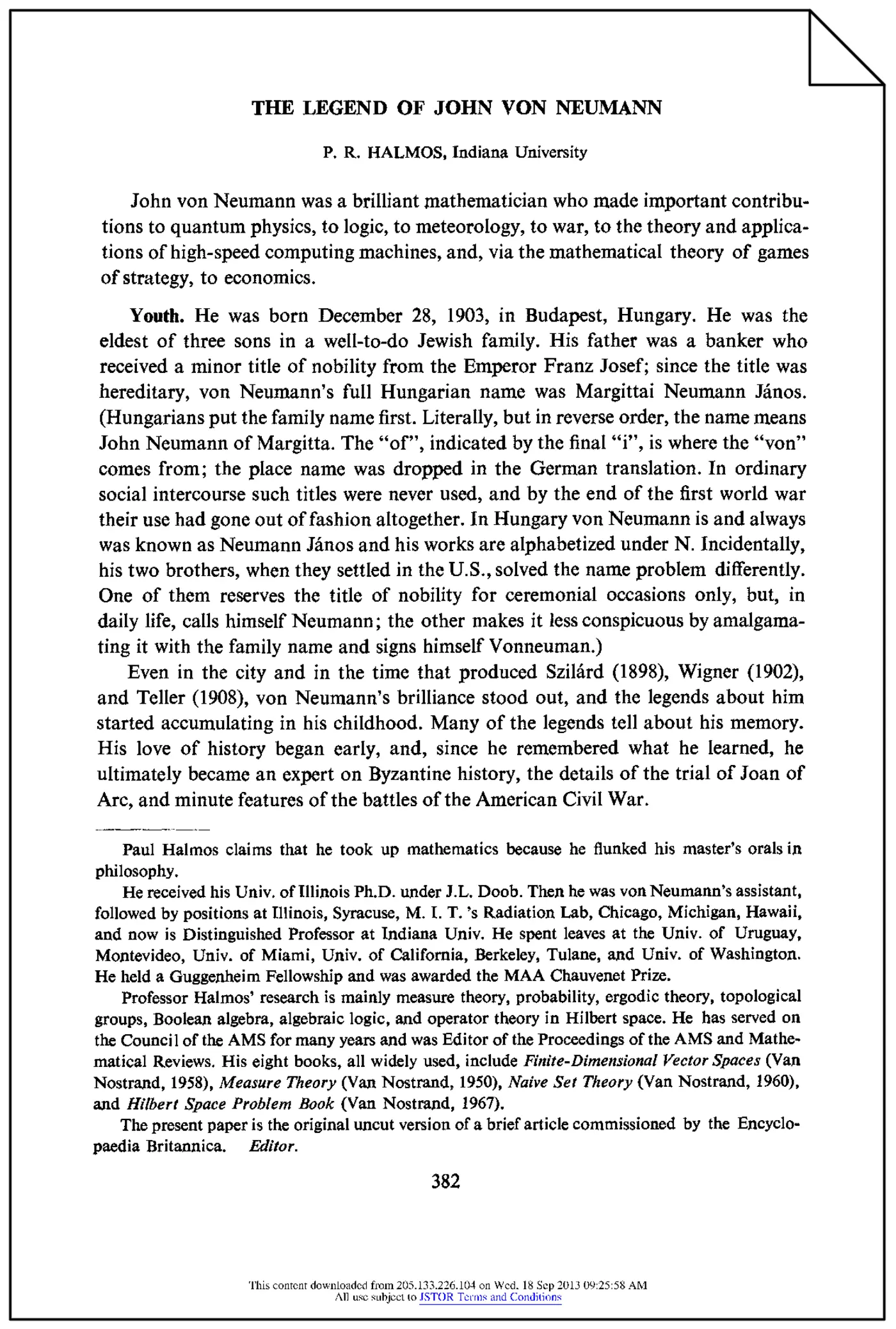 the legend of von neumann pdf
