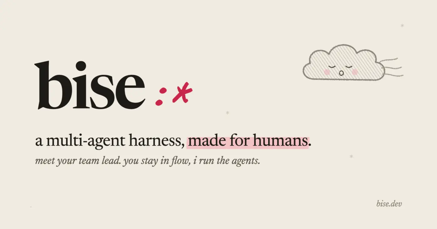 show hn bise a multiagent harness made for humans