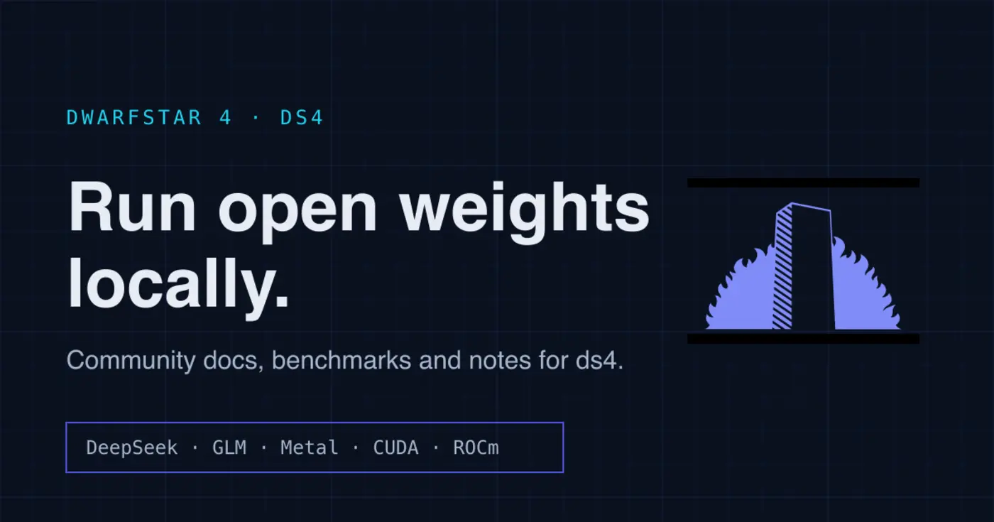 from the creator of redis run llm locally with ds4