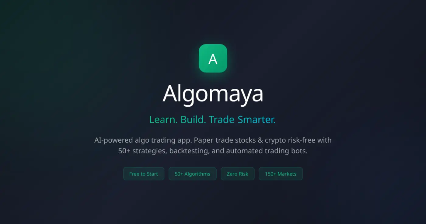 show hn algomaya paper trading and algo trading simulator for beginners