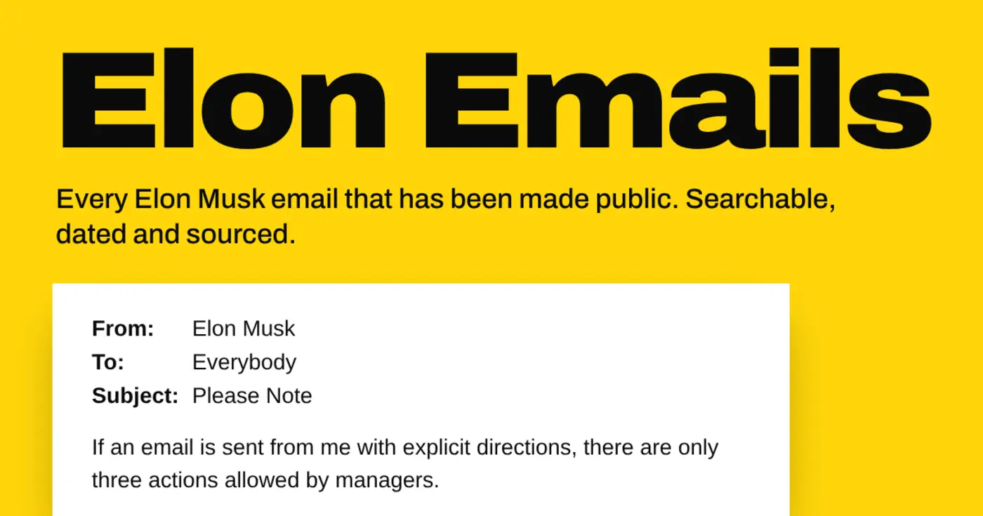 emails to and from elon musk that have been made public