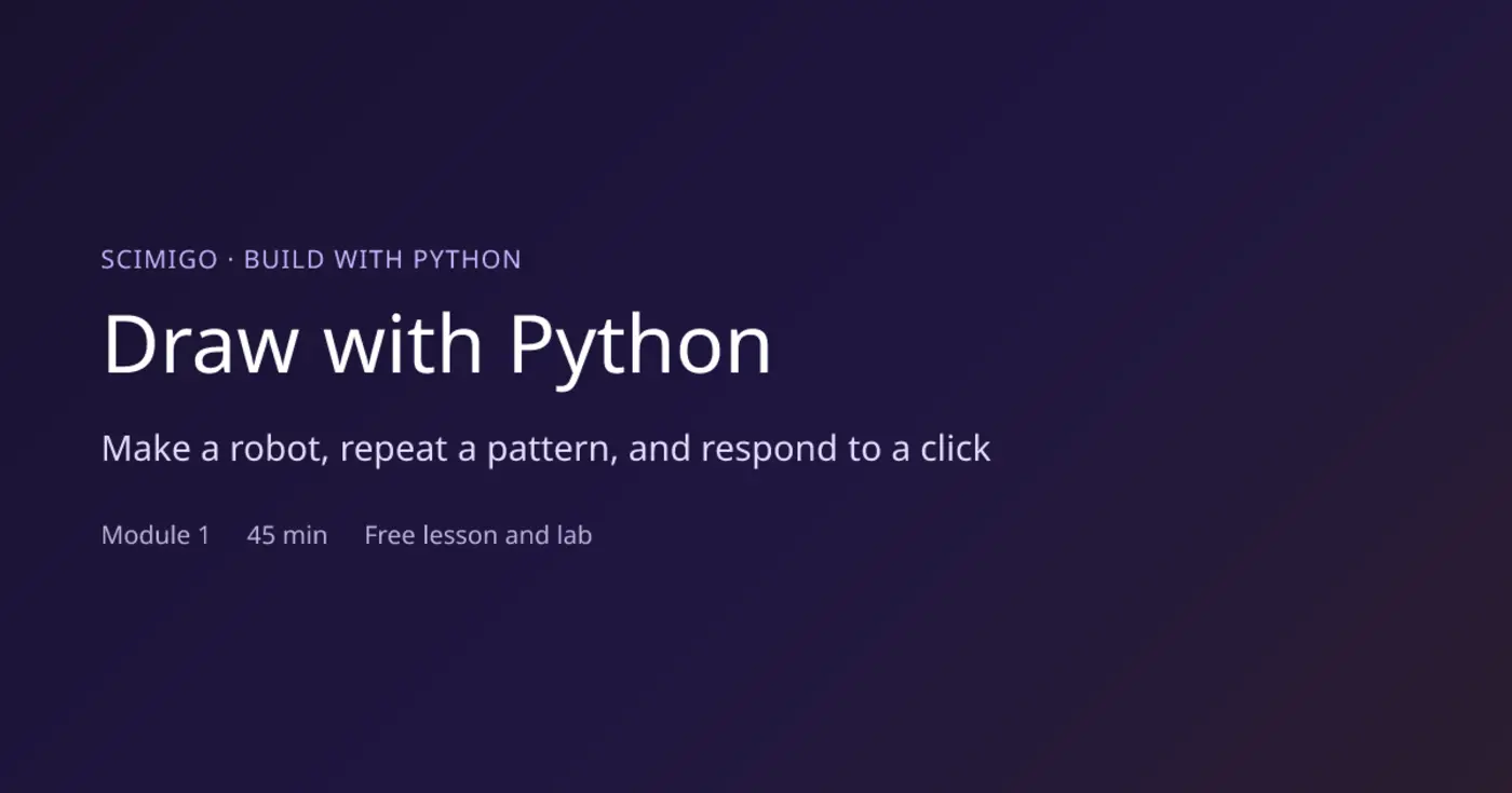 show hn build with python a beginner course where your code draws