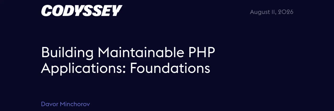 building maintainable php applications foundations