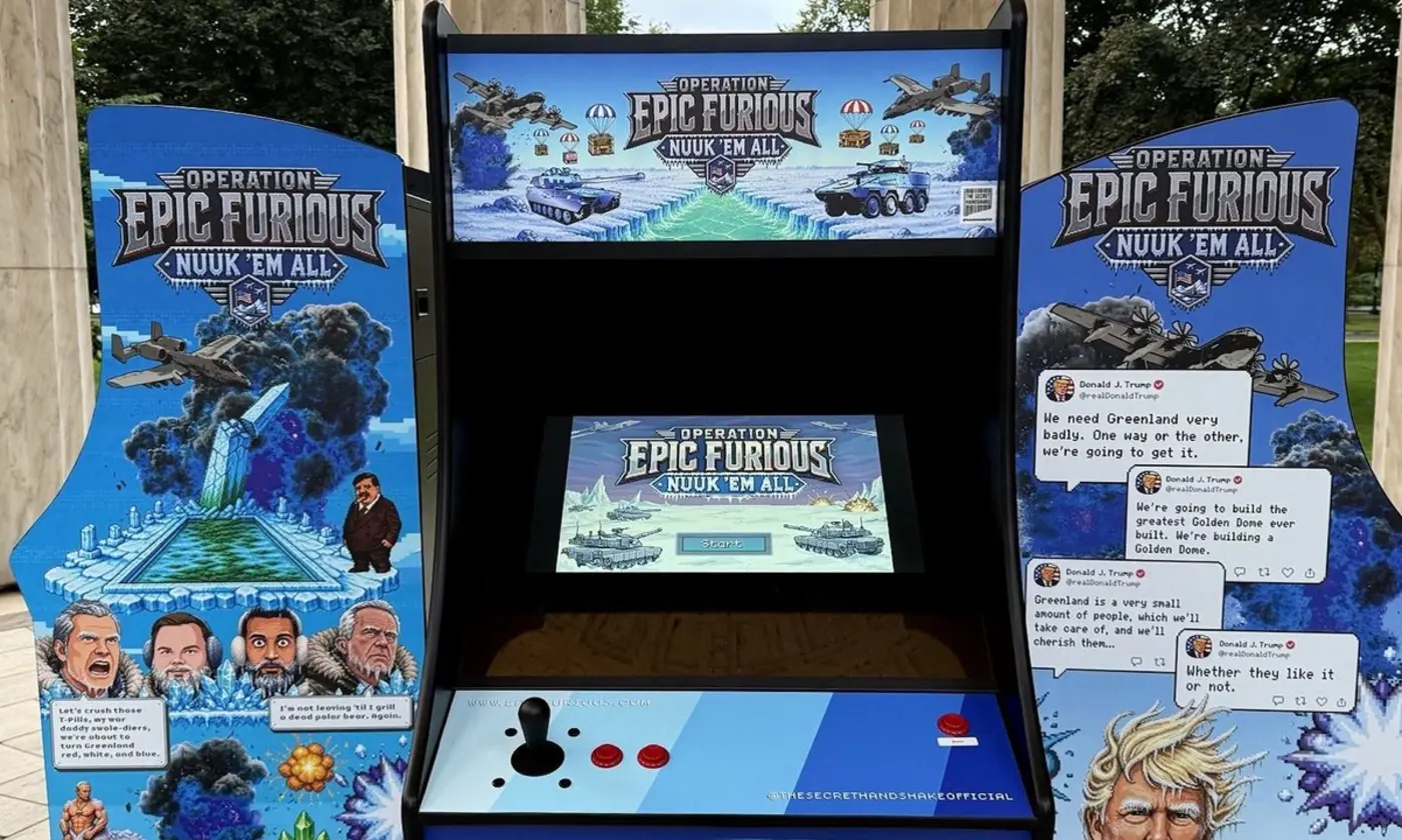 trumpx27s greenland threats become playable arcade game