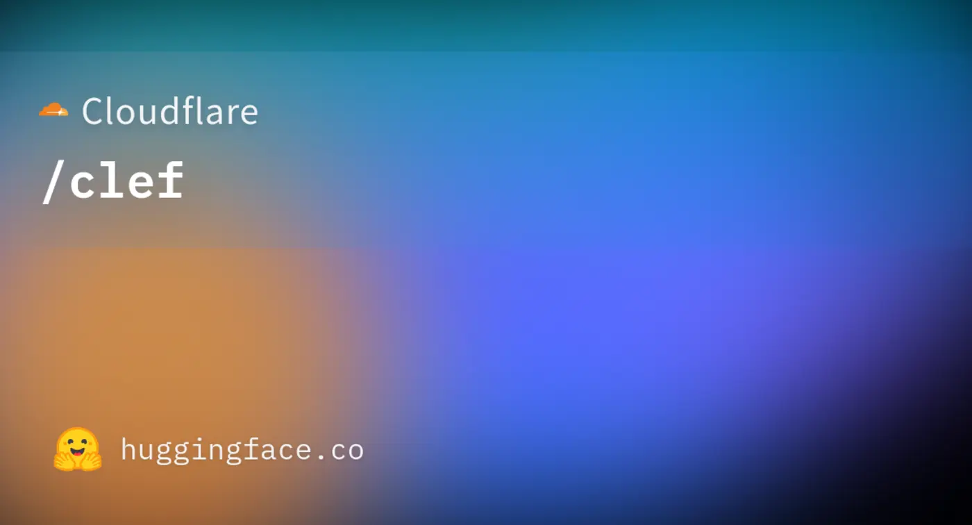 cloudflare clef open weights