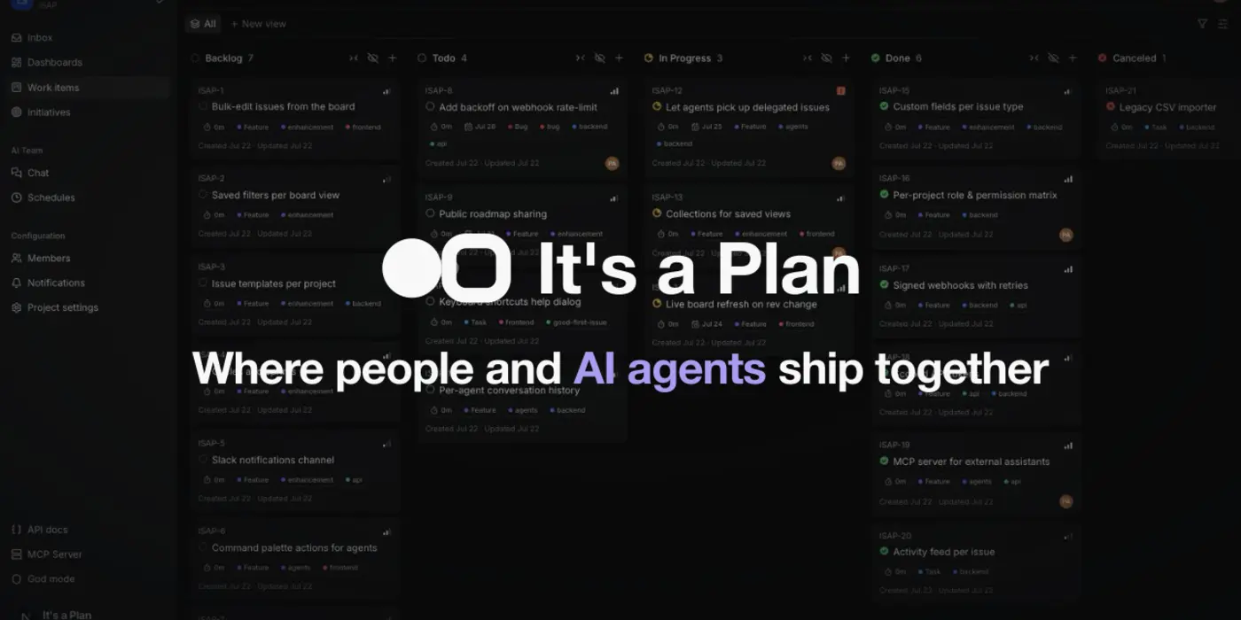 itx27s a plan issue tracker where people and ai agents ship together